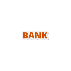 Bank stickers icon isolated on transparent background