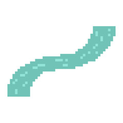 Obraz premium long blue river pixel art