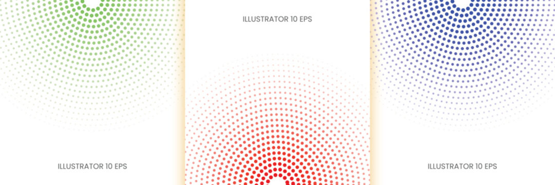 abstract halftone white background set in three colors