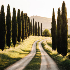 Fototapeta premium Zypressenweg Toscana
