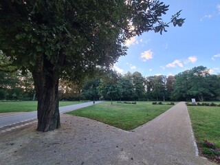 Sicht auf einen Park im Zentrum von Bernau bei Berlin, Brandenburg