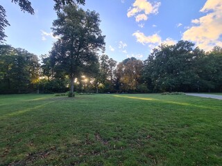 Sicht auf einen Park im Zentrum von Bernau bei Berlin, Brandenburg
