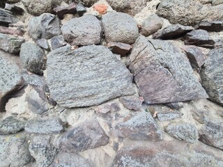 minimalistisches Hintergrundbild / wall paper design -  Nahaufnahme von Steinmauerpartikeln in Bernau bei BErlin, Brandenburg