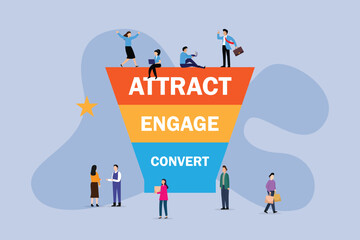 Naklejka premium CRO concept illustration. Conversion rate optimization business 2d flat vector illustrations