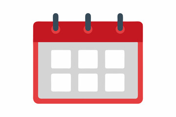 desktop calendar isolated on white