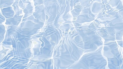 Obraz premium Light blue water surface with gentle ripples and reflections, showcasing a minimalist, high-resolution top view. 