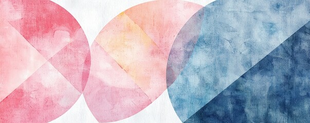 A vibrant abstract background featuring overlapping shapes in pastel hues, perfect for creative projects and design inspiration.