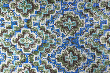 Colorful vintage pattern textile fabric background, realistic and detailed fabric.