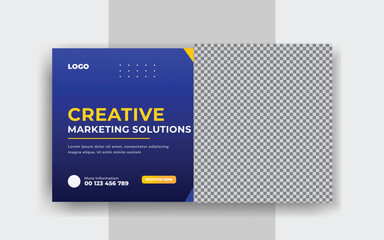 Digital marketing agency and creative youtube thumbnail corporate web banner template