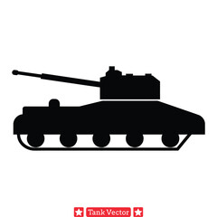 Tank Brigade  Dynamic Set of Vector Silhouettes for Military Artworks