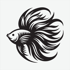 Fototapeta premium Angelfish vector design white illustrator