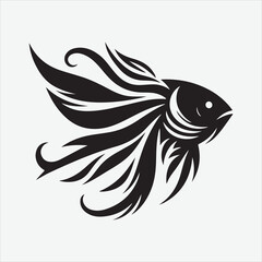 Angelfish vector design white illustrator