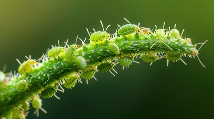Fototapeta premium aphids close up wallpaper