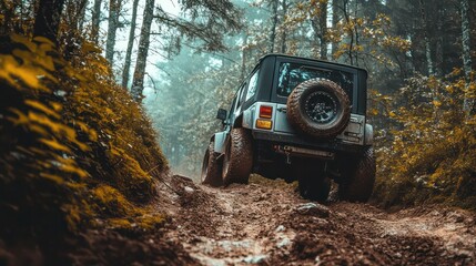 An off-road car on an adventure, tackling rugged terrain with ease, built for exploration and outdoor thrills.