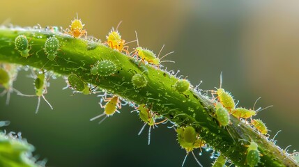 Naklejka premium aphids close up wallpaper