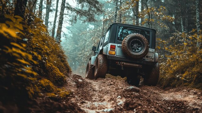 An off-road car on an adventure, tackling rugged terrain with ease, built for exploration and outdoor thrills. - Powered by Adobe