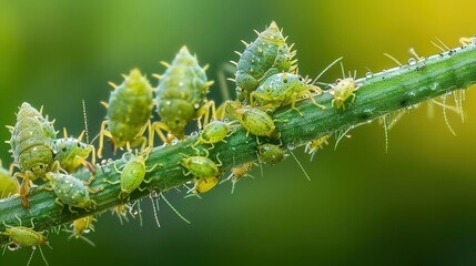 Naklejka premium aphids close up wallpaper