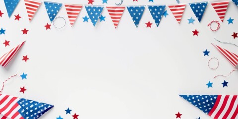 Obraz premium Labor Day banner with a clean layout, offering ample space for custom text and a festive theme