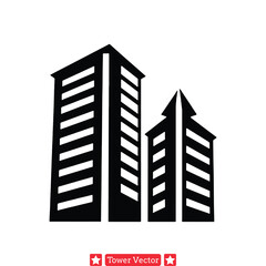 Metropolitan Majesty  Tower Icons Set for Urban Planning and City Skyline Illustrations