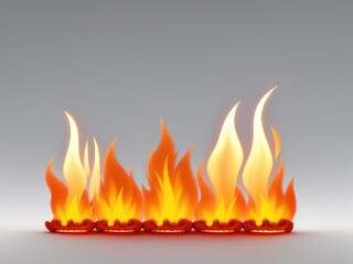 Naklejka premium fire in the fireplace