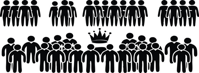 People icons set. Team icon. Group of people. Vector