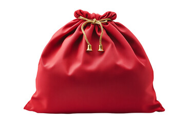 Santa bag with clipping path, PNG