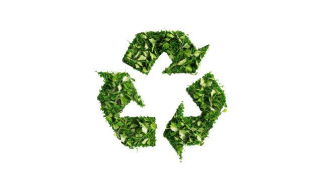 Recycling Sign on transparent background - Powered by Adobe