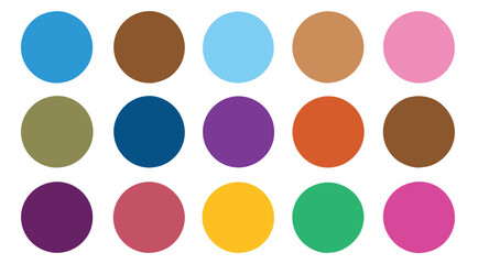 Abstract shapes color palate swatch's