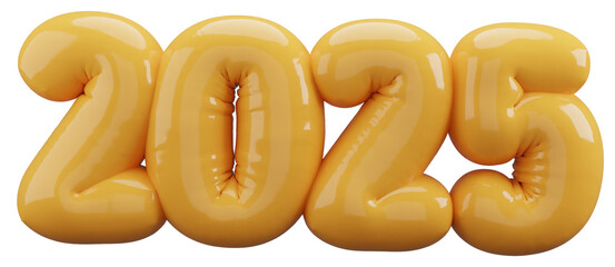 balloon letter realistic isolated on transparent background. 3d render