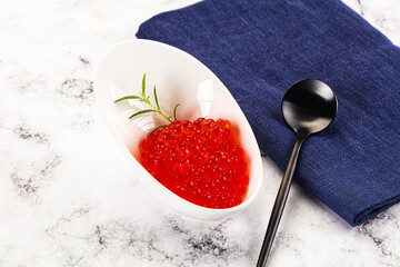 Luxury red caviar salmon fish