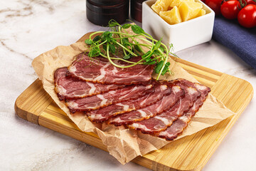 Italian pork sausage - prosciutto crudo