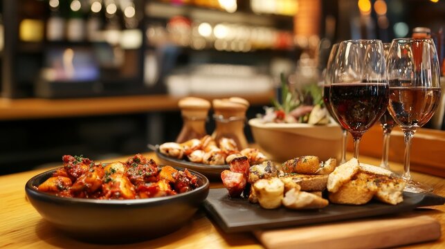 On-site tapas at a tapas bar