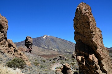 Fototapeta premium Panorama of caldera in Teide National Park, Tenerife, Canary Islands, Spain