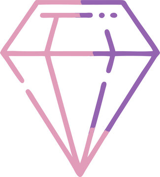 diamont icon, icon outline gradient