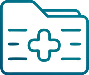Obraz premium support for new sections of medical data, icon outline gradient
