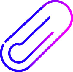 paperclip logo, icon outline gradient