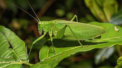 Katydid close up wallpaper
