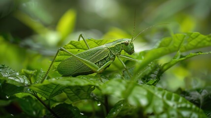 Katydid close up wallpaper