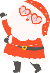 Happy Groovy Retro Santa Christmas standing