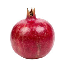 a single pomegranate isolated on a transparent background