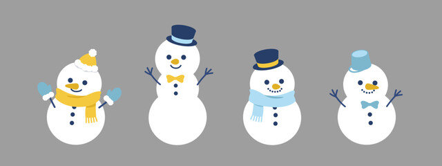 雪だるまのイラスト