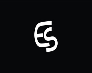 creative letter ES logo design template