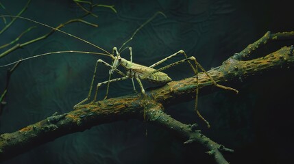 Naklejka premium stick insect closeup wallpaper