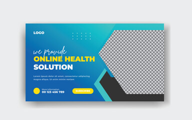 medicals YouTube thumbnail banner design template 