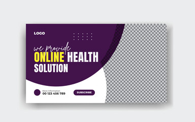 medicals YouTube thumbnail banner design template 
