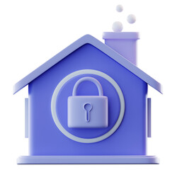  3D Illustration Home Security