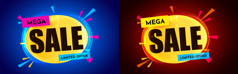 Discount creative composition. Mega Sale.