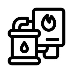 Heating System line icon