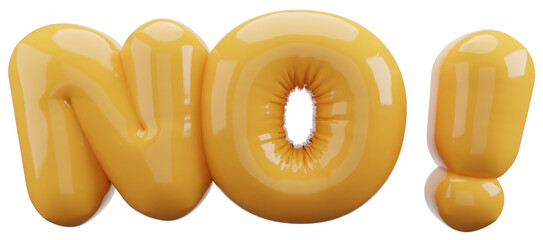 balloon letter realistic isolated on transparent background. 3d render