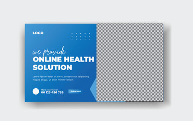 medicals YouTube thumbnail banner design template 